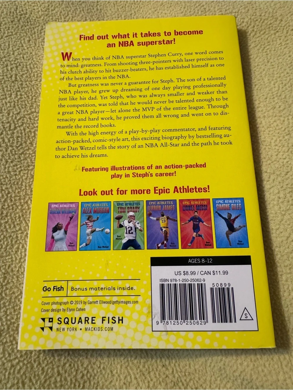Epic Athletes Kids Book - Yellow Cover